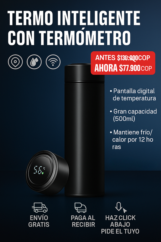 SmartBottle - Botella Termo Inteligente con termómetro