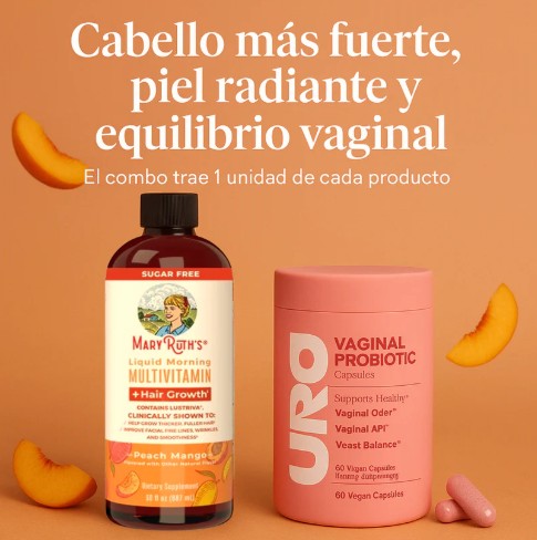 Uro probióticos Zona V + Mary Ruth's multivitamínico - Original importado