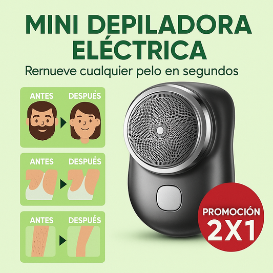 Mini afeitadora portátil 2X1 - Afeitado sin dolor ni irritación