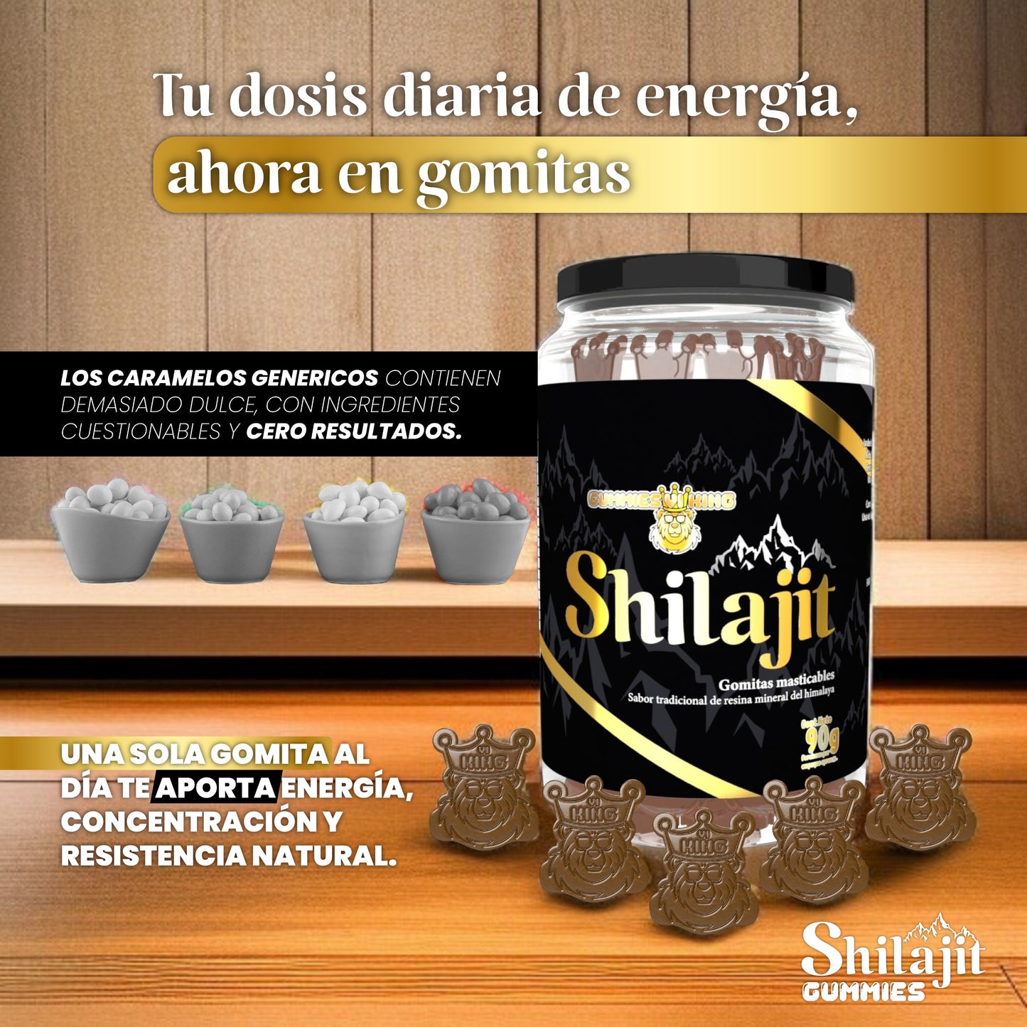 Shilajit Gomas Envase de 30 Und