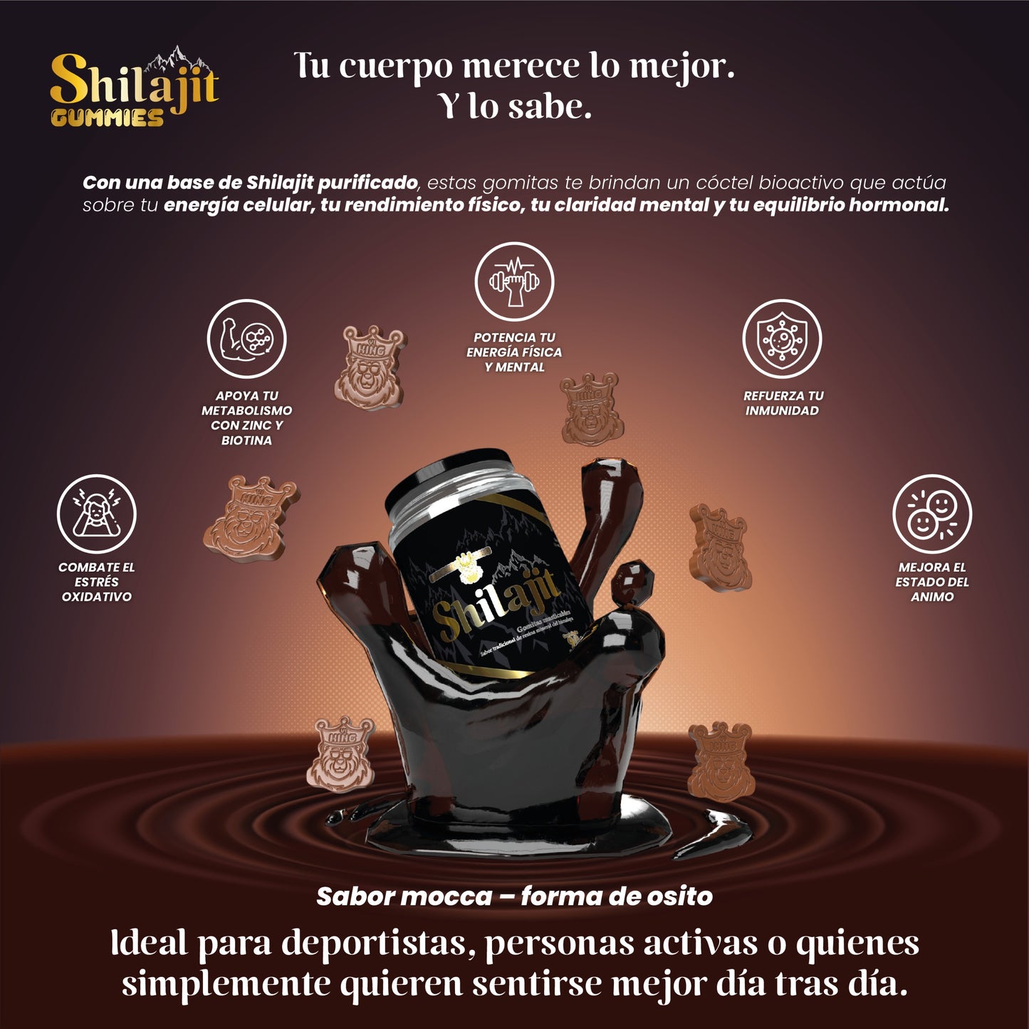Shilajit Gomas Envase de 30 Und