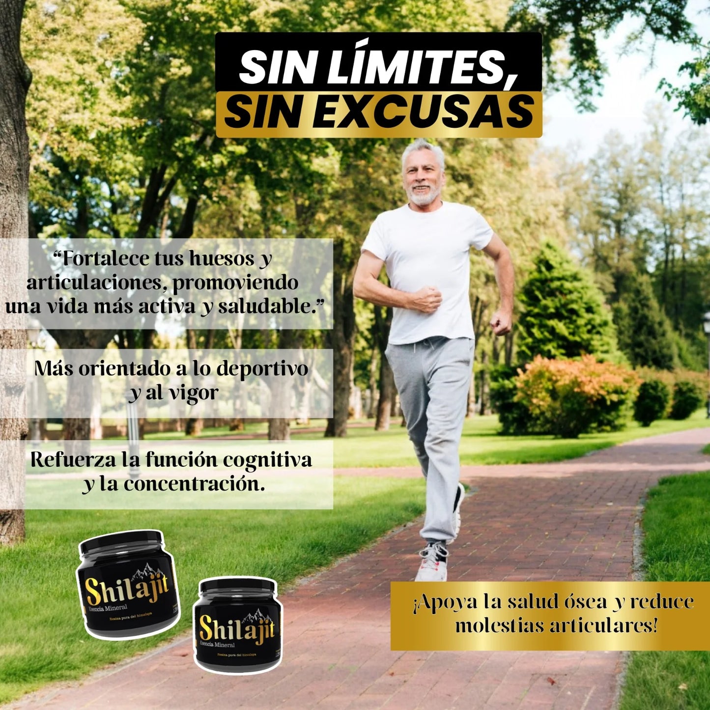 Combo de Shilajit Original + Rino Dorado Crema de 5gr + Sachet gel íntimo 10 mL